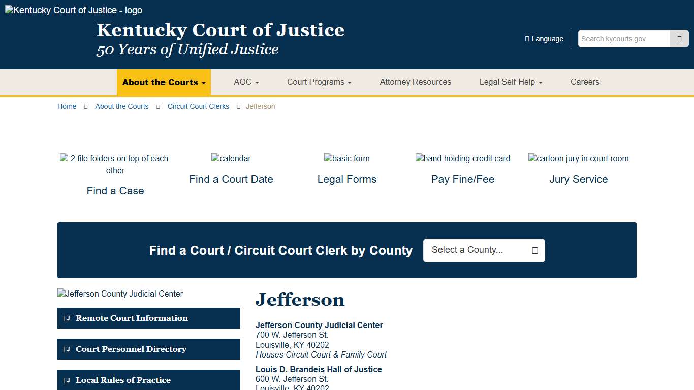 Jefferson - Kentucky Court of Justice